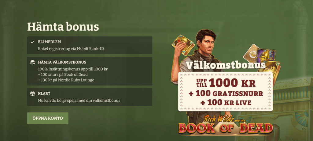 casinostugan välkomstbonus