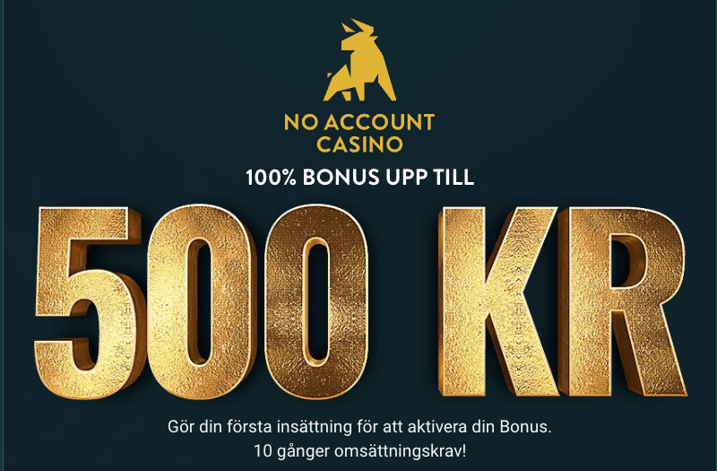 no account casino välkomstbonus